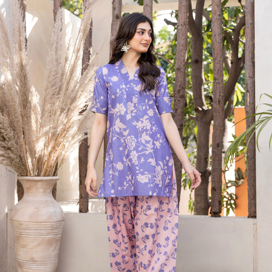 2 Piece printed Stitched Lawn Suit