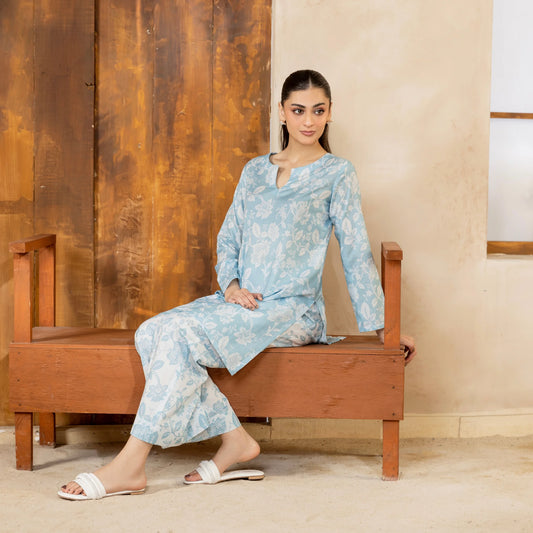 2 Piece printed Stitched Lawn Suit