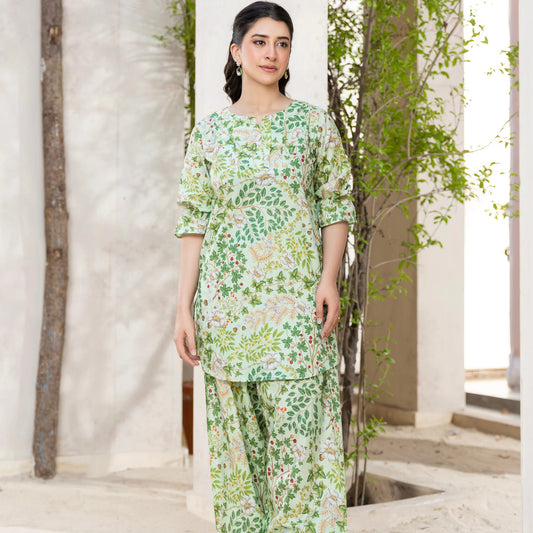 2 Piece printed Stitched Lawn Suit
