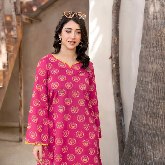 2 Piece printed Stitched Lawn Suit