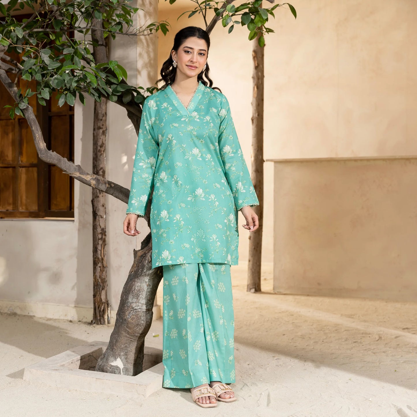 2 Piece printed Stitched Lawn Suit