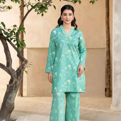 2 Piece printed Stitched Lawn Suit
