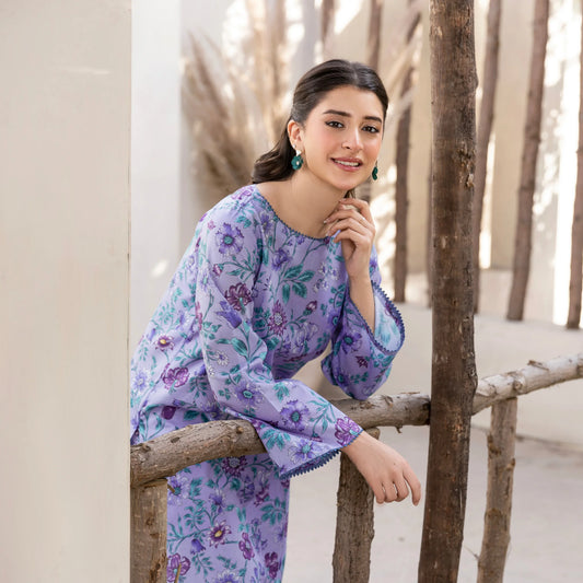 2 Piece printed Stitched Lawn Suit