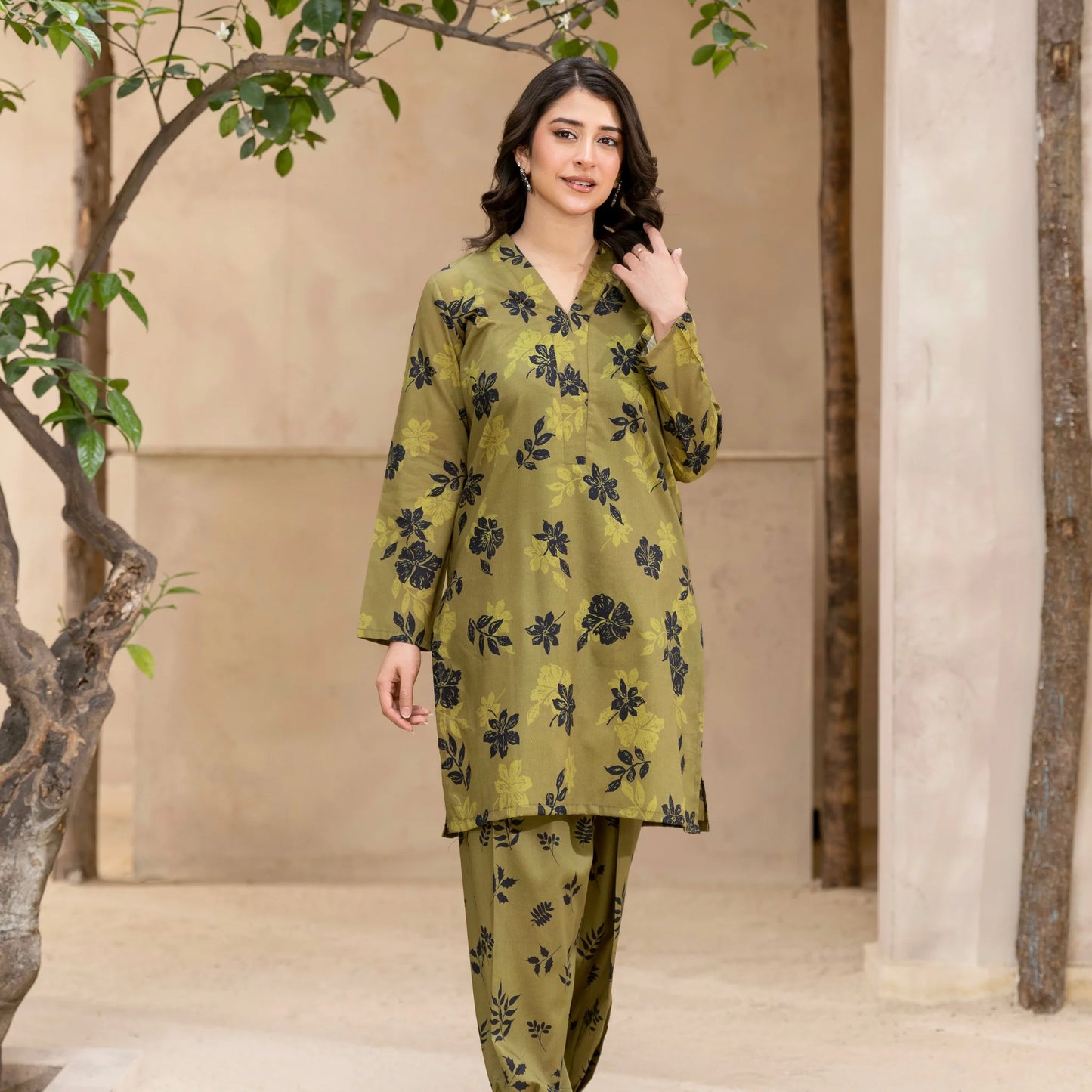 2 Piece printed Stitched Lawn Suit