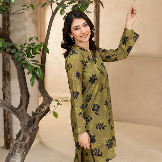 2 Piece printed Stitched Lawn Suit