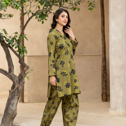 2 Piece printed Stitched Lawn Suit
