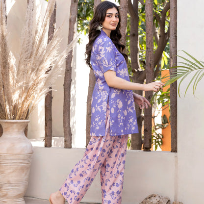 2 Piece printed Stitched Lawn Suit