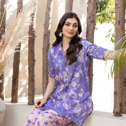 2 Piece printed Stitched Lawn Suit