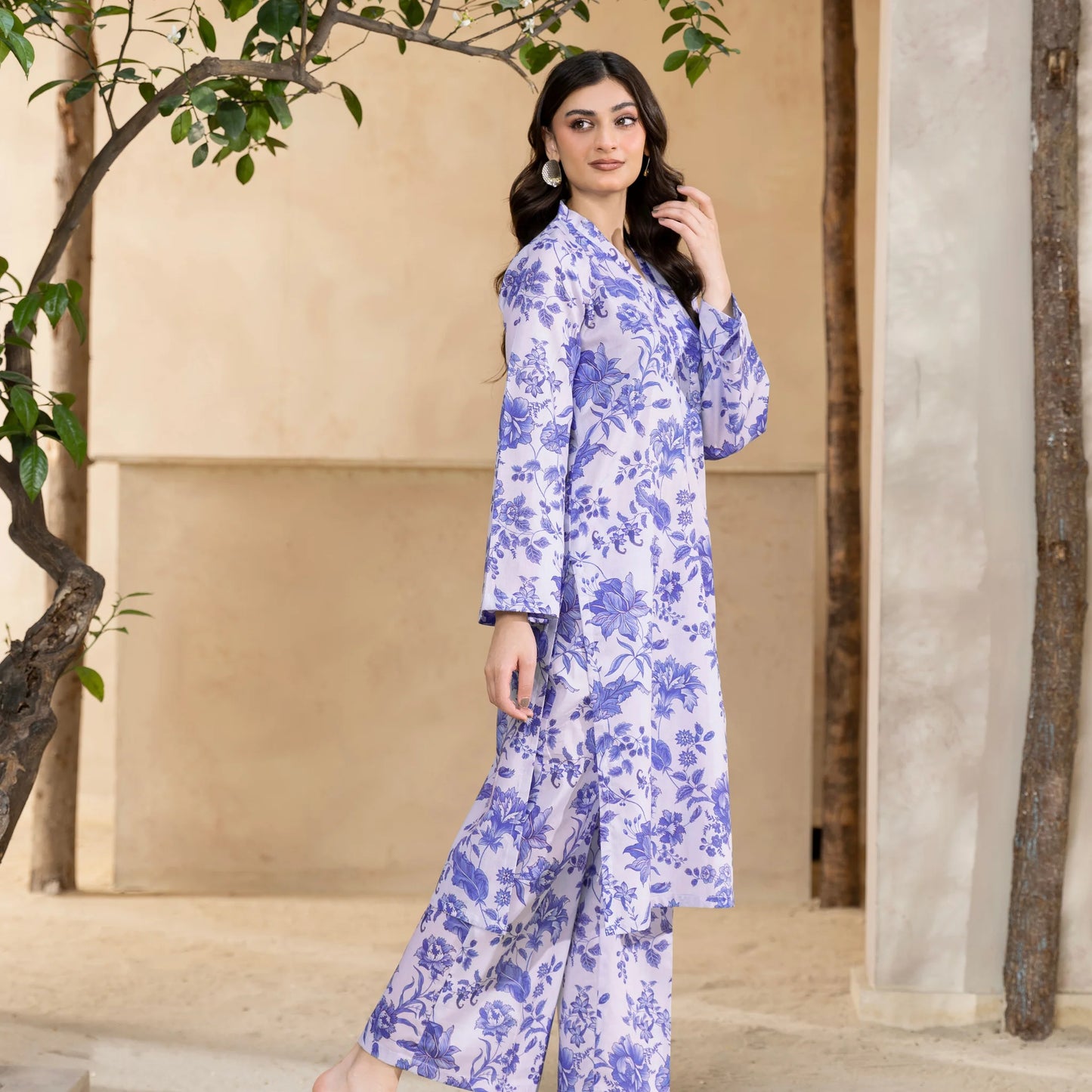 2 Piece printed Stitched Lawn Suit